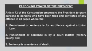 Pardoning power Prez