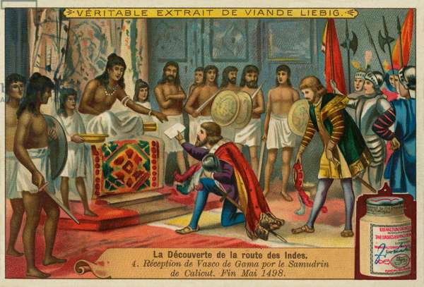 Vasco Da Gama welcomed by the Zamorin 1