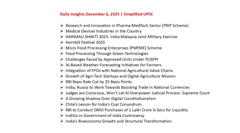 Daily Insights December 6, 2025 1 6 12