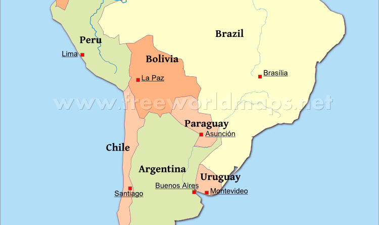 southamerica political map