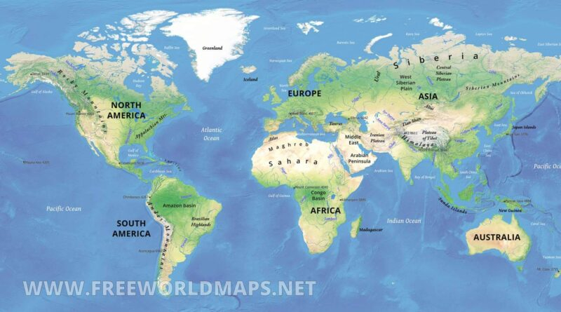 worldmap physical hd